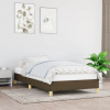 vidaXL Posteľ bez matraca tmavohnedá 90x190 cm látka - Hnedá - 66780-21571