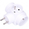 Solight Rozbočovací adaptér, 3× 10 A, biely P91