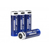 USB-C nabíjateľný 4x akumulátor XTAR AA Li-ion 4100mWh/2450mAh 1,5V 2A, indikátor nízkej Voltáže, chránený + Štvornásobný nabíjací USB-C kábel, Púzdro