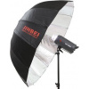 Jinbei Jinbei Deep Focus Parabolický deštník 105 cm, stříbrný