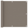 Balkónový paraván, farba taupe, 90 x 400 cm, tkanina Oxford