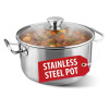 Kastról MagicHome Chloe, hrniec, 26 cm, 6,6 lit., so sklenenou pokrievkou, nerez