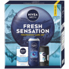 Nivea darčeková sada Men Box Balm Cooling 2025, Men balzam po holení 100 ml, antiperspirant 50 ml, sprchovací gél 250 ml