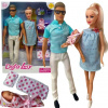 Bábika BARBIE s tehotenským bruškom+KEN