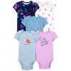 CARTERS CARTER'S Body krátky rukáv Variant: CARTER'S Body krátky rukáv Blue Family dievča 5ks NB/ veľ. 56