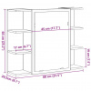 vidaXL Zrkadlová skrinka dub artisan 80x20,5x64 cm spracované drevo - Hnedá - 224919-242834