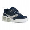 Juniorské topánky Geox Illuminus ocean blue/silver 33 EU