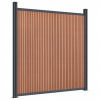 PLOTOVÝ PANEL S 2 STĹPIKMI HNEDÝ 180X186 CM WPC