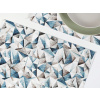 Dreamy Linens Prestieranie bavlnené, Modré trojuholníky