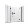 CERANO - Sprchové 2-pantové dvere Marino L/P - 6 mm - čierna matná, transparentné sklo - 218(109+109)x190 cm