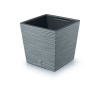 kvetináč 30cm FURU SQUARE LOW DFS300-422U sivý plastový PROSPERPLAST