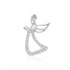 Beneto Stříbrný přívěsek se zirkony Andílek AGH677