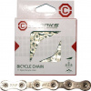 Clarks Bicycle Chain YBN C11 Shimano Campagnolo SRAM (11 rychlostních stupňů, CP 1/2x11/128, 116 buněk, 5,6 mm, řetězový klip) Silver Standard