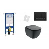Geberit set Jadrofix+záves WC Tesi Čierne mat+sedátko SoftClos+tlačítko Sigma30 Čierne mat 111.355.00.5+T3546V3+115.883.14.1