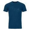 Ortovox 185 Merino Tangram Logo Ts M barva petrol blue velikost L