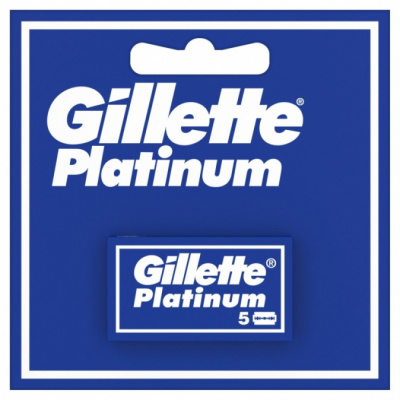 GILLETTE Platinum - klasické obojstranné žiletky 5ks - 1balenie