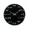 Matematické hodiny sklenené Barva: Černá