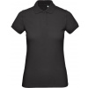 B&C INSPIRE POLO / Dámske piqué polo z bio bavlny - black XL