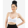 GINA Dámska bezšvová športová podprsenka s vycpávkami | 07021P - biela, L/XL