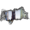 Fototapeta diera na stenu 3D Mrakodrapy 95x73 cm