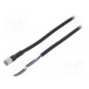 Připojovací kabel M8 PIN 3 přímý Dél 2m zástrčka 1A -10÷80°C