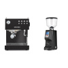 Ascaso Steel UNO, Black + Eureka Atom Specialty 65, black