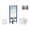 Geberit Duofix Set predstenovej inštalácie, klozetu Oudee a dosky softclose, tlačidlo Sigma20, nerezová SANI11CA6173