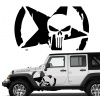 NÁLEPKA na auto JEEP Hviezda Punisher 73x43