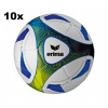 ERIMA SET 10x HYBRID TRAINING FOTBALOVÝ MÍČ VELIKOST 5 - Bílá, Modrá - veľkosť 5 uk