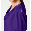 Pulóver s lodičkovým výstrihom a zipsami Ashley Brooke, fialová