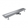 Omnires LOWFIX Lineárny sprchový odtok s krycou doskou, 70cm, strieborná LOWFIX70TSL
