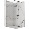 Rea Aero Intimo, sprchová zástena 90x200 cm, 8mm číre sklo, čierny profil, REA-K4123