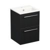 Kúpeľňová skrinka s umývadlom Intedoor TRENTA 40 cm čierna matná TRE MINI 40 2Z S A9276