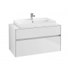 Villeroy & Boch Collaro Umývadlová skrinka, 100x55x50 cm, 2 zásuvky, Glossy White C02000DH