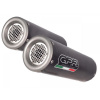 GPR Dvojitá koncovka výfuku Slip - on GPR M3 S.136.M3.PP Brushed Stainless steel including removable db killers and link pipes