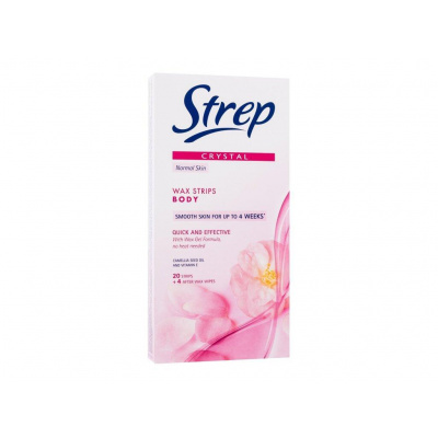 Strep Crystal Wax Strips Body Quick And Effective (W) 20ks, Depilačný prípravok Normal Skin