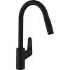 Hansgrohe FOCUS M41 drezová batéria 240, vyťahovateľná spŕška, 2jet 31815670 matná čierna