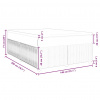 vidaXL Posteľný rám boxspring s matracom krémový 140x200 cm látka - Krémová - 206391-140022