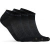 Funkční ponožky CRAFT Core Dry Shaftless 3-pack černé Velikost: 40-42