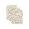 Jollein Žínky 3 ks Animals Olive Green