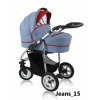 Kombinovaný kočík Prampol Solam : Autosedačka (vajíčko) - Bez autosedačky, Farba - jeans-15