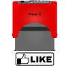 Shiny Pečiatka - LIKE Farba atramentu: ČIERNA, Farba strojčeka: ČERVENÁ