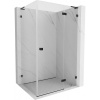 Mexen Lunar L, pravý výklopný sprchový kút 70 x 90 cm, číre sklo, čierny profil, 834L-070-090-70-00-P