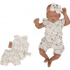 Zavinovacie body s volánikom, kraťasy + čelenka mušelín, 3D, Z&Z Kvetinky, smotanové 74 (6-9m)