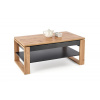 Halmar BETTY konferenčný stolík, 120/65-92/50-72 cm, dub artisan/čierne
