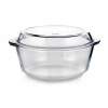 BORCAM Pekáč skleněný kulatý s víkem 3,15 l