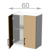 Casarredo Horná skrinka s odkvapkávačom š.60, v.72, Horizon WD6072, grafit/sivý íl