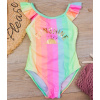 Detské plavky - Jeden -kus outfit. 98 ružové, tyrkysové, žlté (Veľkosť super plaviek 98/104 Farebné slnečné žiarenie)