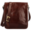 Pánska kožená taška hnedá - Delami Jamiss hnedá