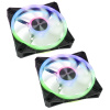 Corsair iCUE QL140 RGB PWM ventilátor 2-pack vrátane RGB regulátora - 140mm, čierny